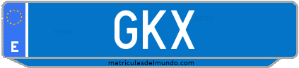 Matrícula de taxi GKX
