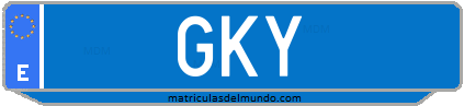 Matrícula de taxi GKY