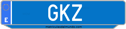 Matrícula de taxi GKZ