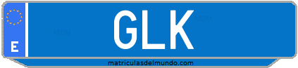 Matrícula de taxi GLK