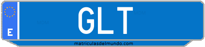 Matrícula de taxi GLT