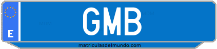 Matrícula de taxi GMB