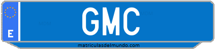 Matrícula de taxi GMC