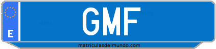 Matrícula de taxi GMF