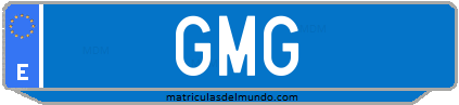 Matrícula de taxi GMG