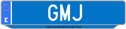 Matrícula de taxi GMJ