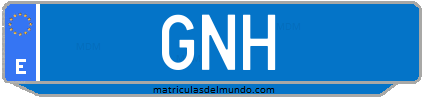 Matrícula de taxi GNH