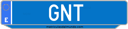 Matrícula de taxi GNT