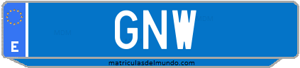 Matrícula de taxi GNW