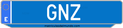 Matrícula de taxi GNZ