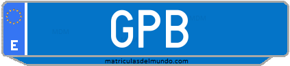 Matrícula de taxi GPB