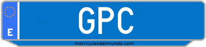 Matrícula de taxi GPC