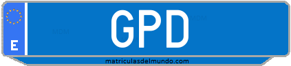 Matrícula de taxi GPD