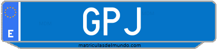 Matrícula de taxi GPJ