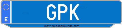 Matrícula de taxi GPK