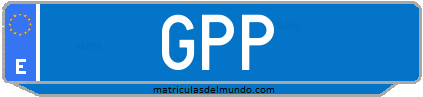 Matrícula de taxi GPP