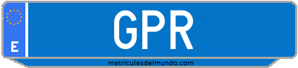 Matrícula de taxi GPR