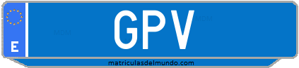 Matrícula de taxi GPV