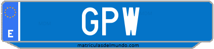 Matrícula de taxi GPW