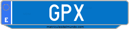 Matrícula de taxi GPX