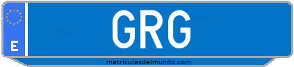 Matrícula de taxi GRG