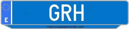 Matrícula de taxi GRH