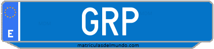 Matrícula de taxi GRP