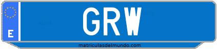 Matrícula de taxi GRW