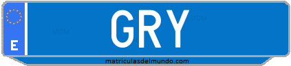 Matrícula de taxi GRY