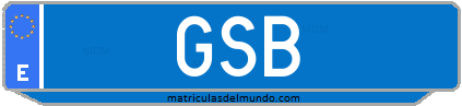 Matrícula de taxi GSB