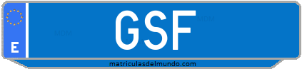 Matrícula de taxi GSF
