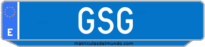 Matrícula de taxi GSG