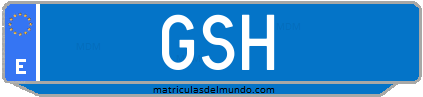 Matrícula de taxi GSH