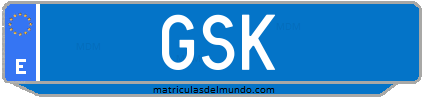 Matrícula de taxi GSK