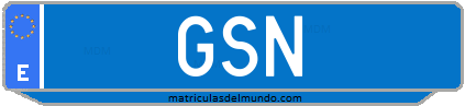 Matrícula de taxi GSN