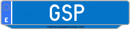 Matrícula de taxi GSP