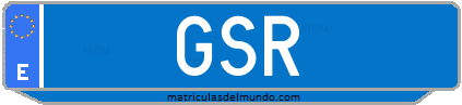 Matrícula de taxi GSR