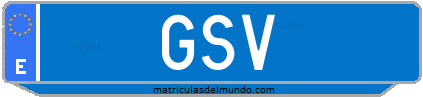 Matrícula de taxi GSV