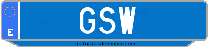 Matrícula de taxi GSW