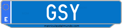 Matrícula de taxi GSY