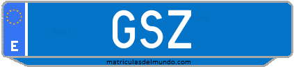 Matrícula de taxi GSZ