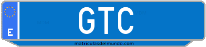 Matrícula de taxi GTC