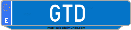 Matrícula de taxi GTD