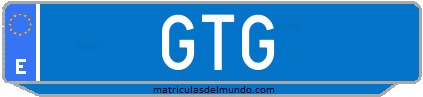 Matrícula de taxi GTG