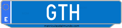 Matrícula de taxi GTH