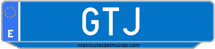 Matrícula de taxi GTJ