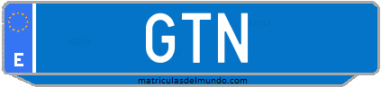 Matrícula de taxi GTN