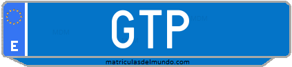 Matrícula de taxi GTP