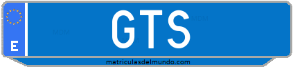 Matrícula de taxi GTS