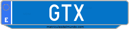 Matrícula de taxi GTX